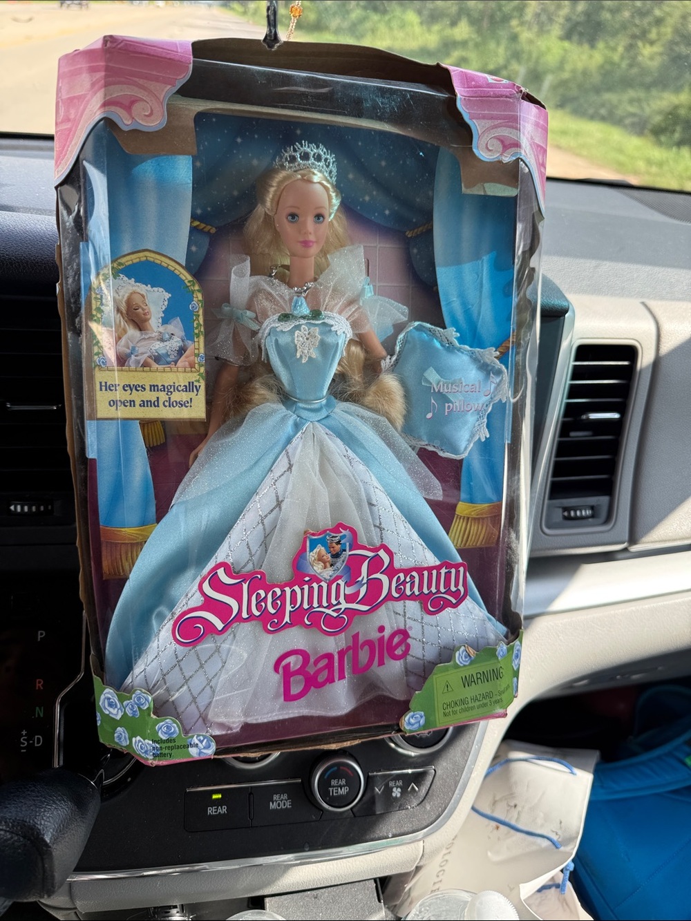 Barbie Sleeping Beauty Doll in Light Blue and White Gown